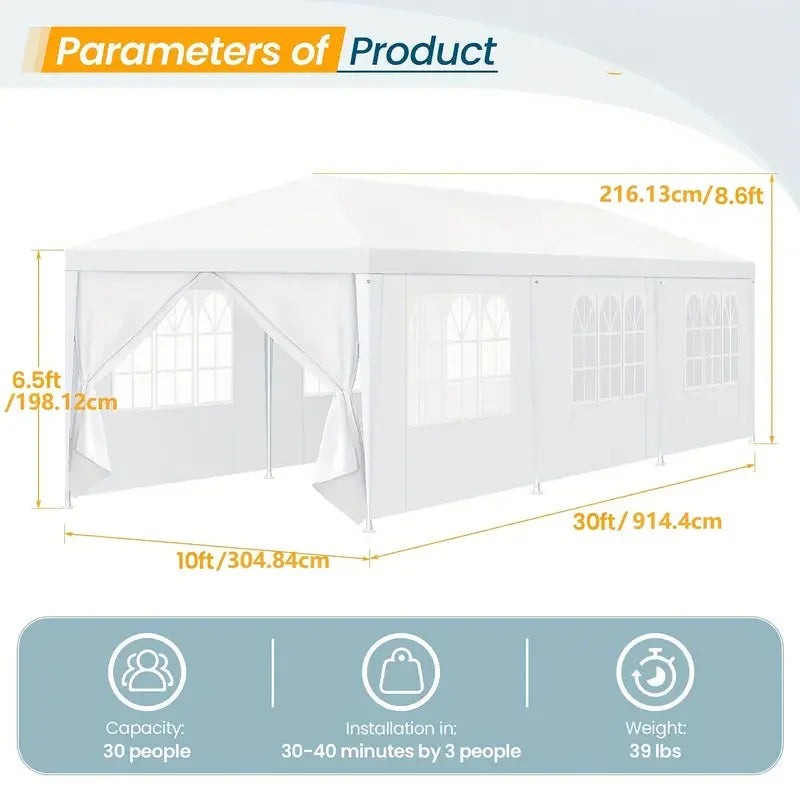 Tooluck Party Tent Canopy With Removable Sidewalls