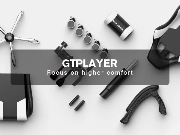 GTPLAYER Gaming Chair With Footrest And Lumbar Support