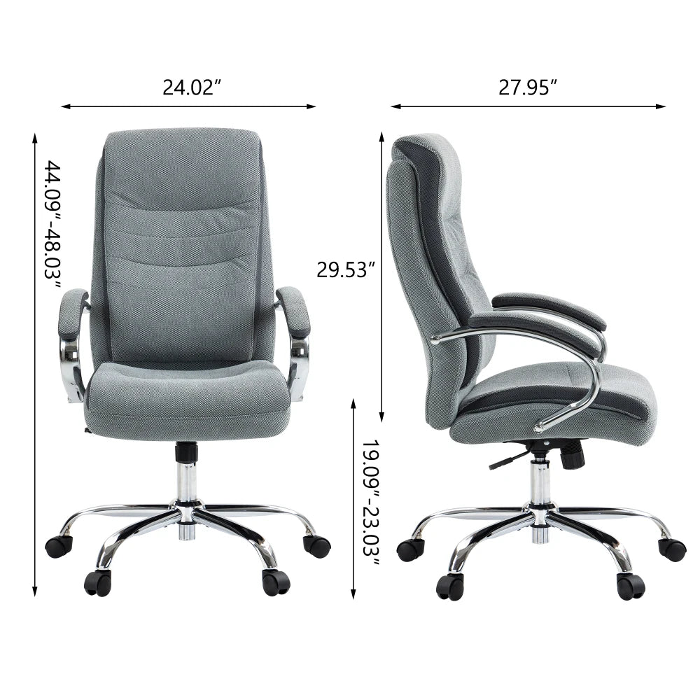 Chair High Back Cotton Fabric Ergonomic Office Chair KD