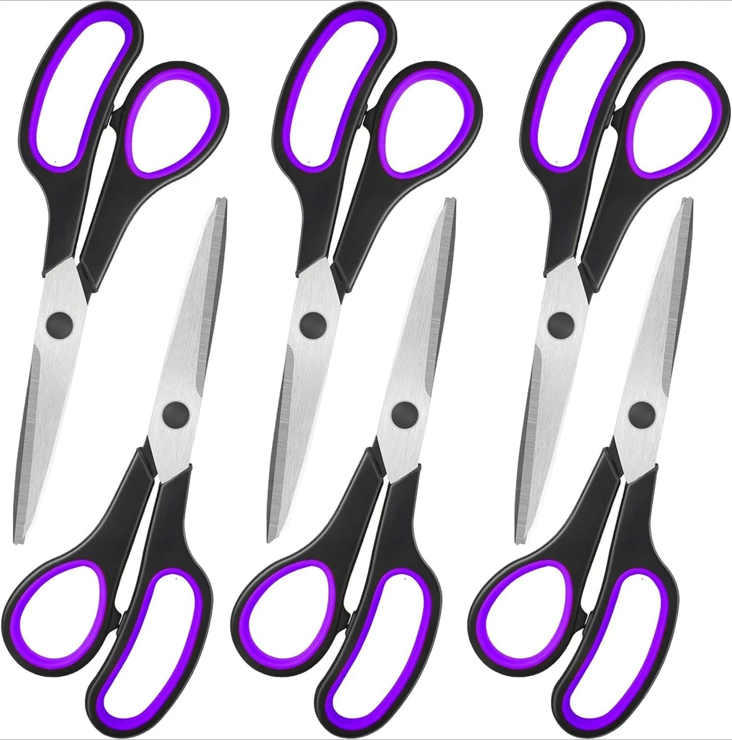 Hign-Concerned All Purpose Scissors 6 Pack Comfort Grip