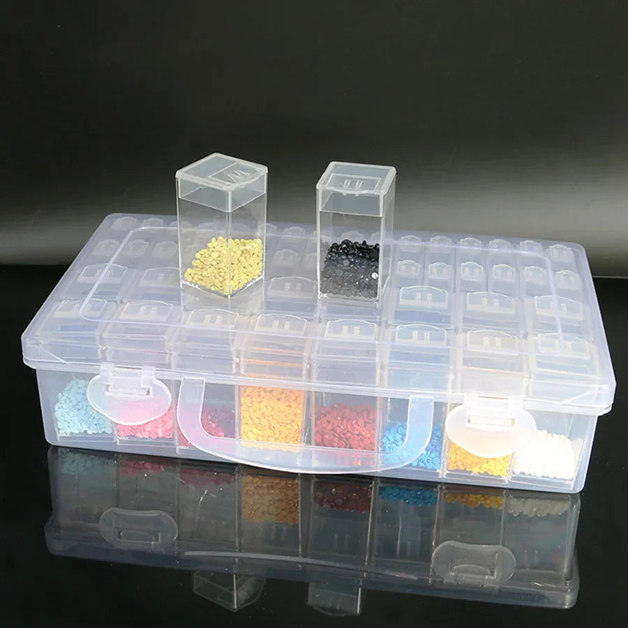 DIY Craft 64 Slots Organizer Box For Diamond Painting Beads