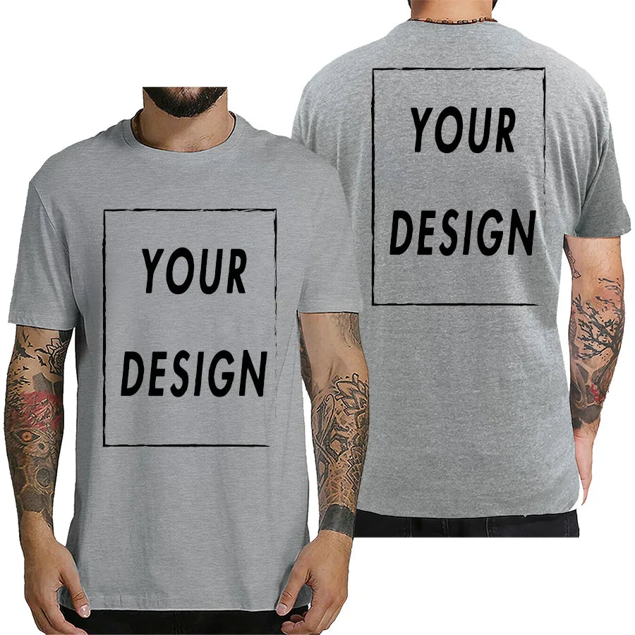 MAYMAOTP Custom Logo T Shirt For Men Front Back Casual