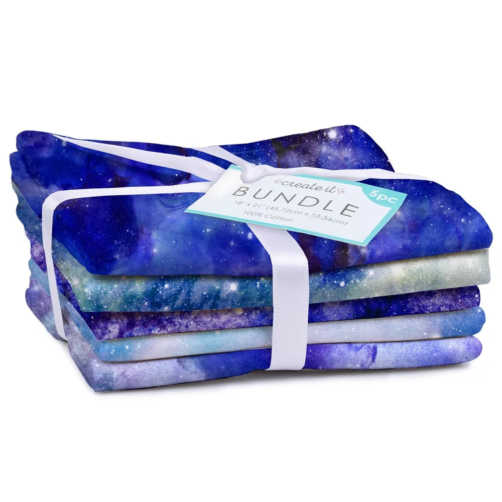 DUTRIEUX Cotton Celestial Precut Fabric Bundle Fat Quarters