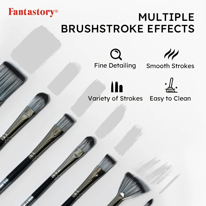 Hair 24 Piece Paint Brush Set With Mixing Knife Box