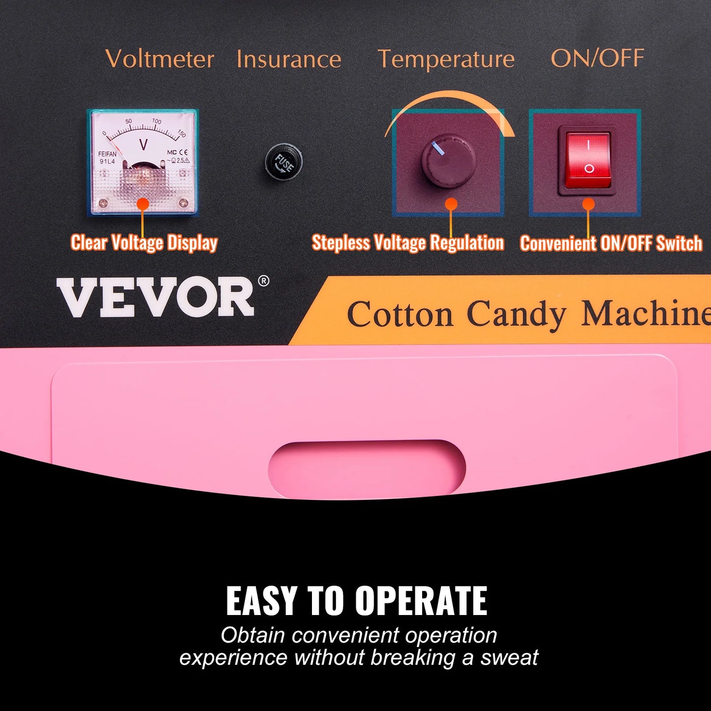 SucceBuy Cotton Candy Machine With Cart 1000W Commercial