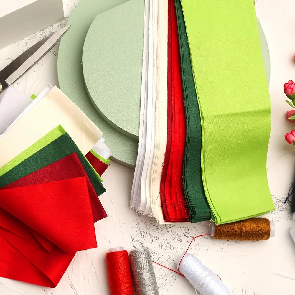 WENYUYACN Christmas Cotton Jelly Roll 40pcs Precut Fabric Strips