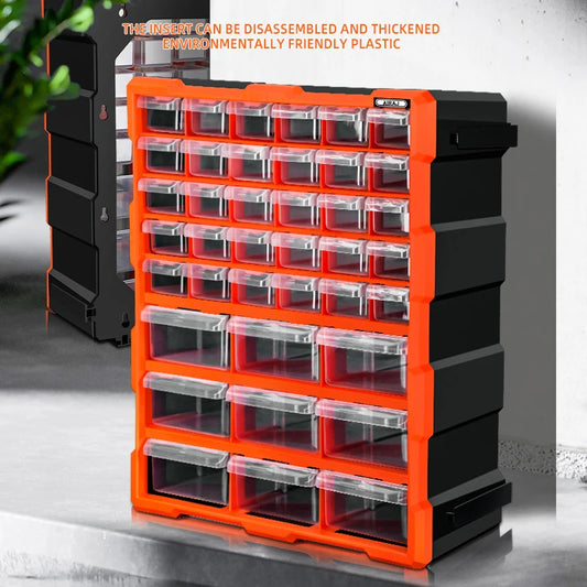 AIRAJ Clear Plastic Wall Mount Cabinet Drawer Organizer