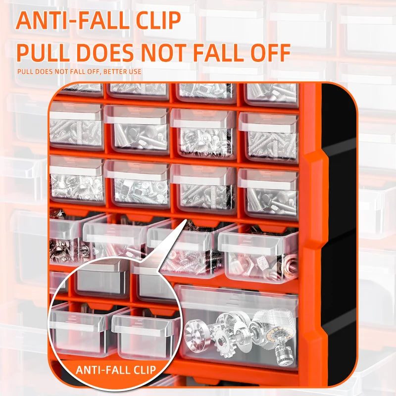 AIRAJ Clear Plastic Wall Mount Cabinet Drawer Organizer
