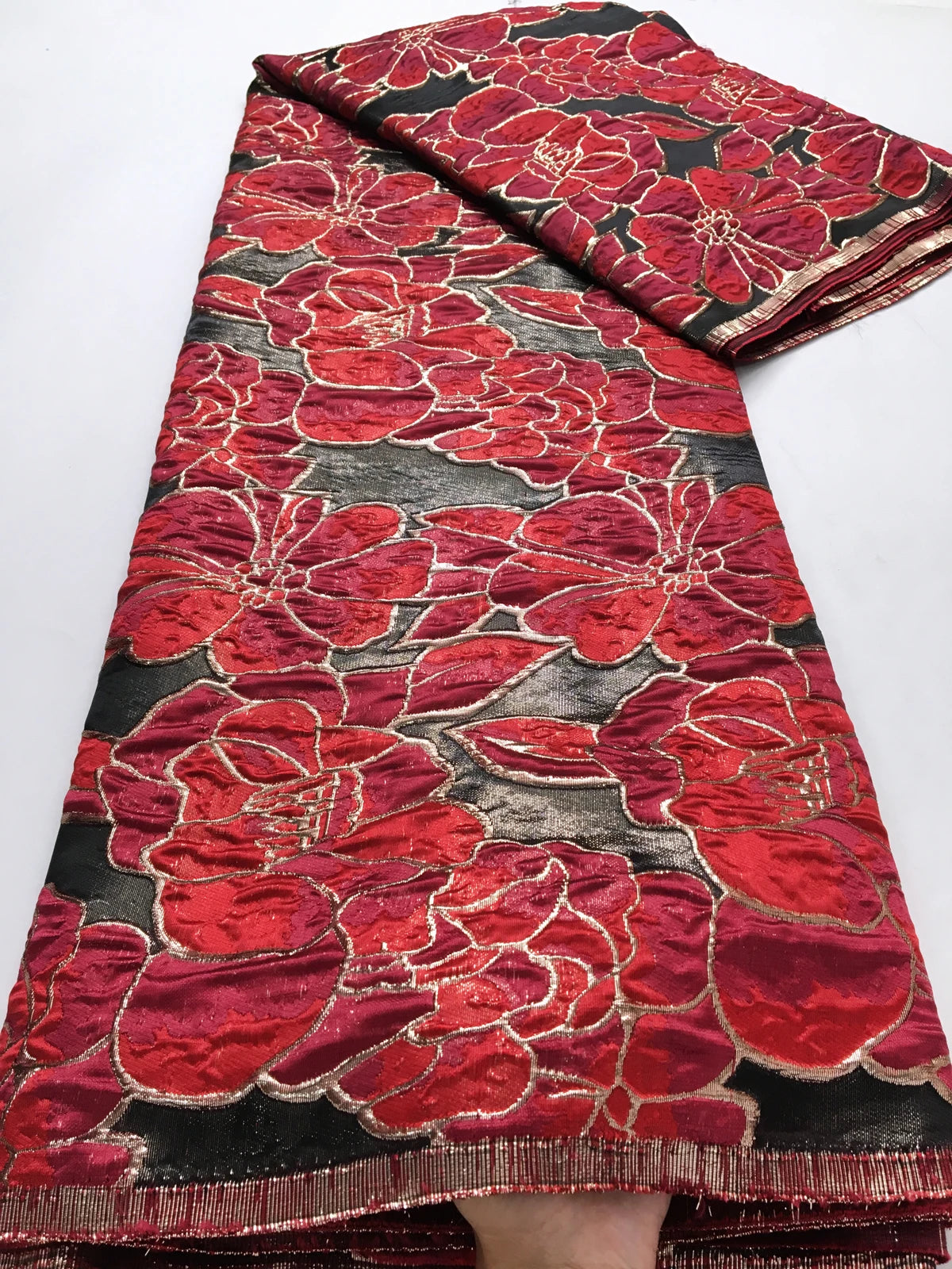Kalume French Jacquard Lace Fabric Brocade Embroidery