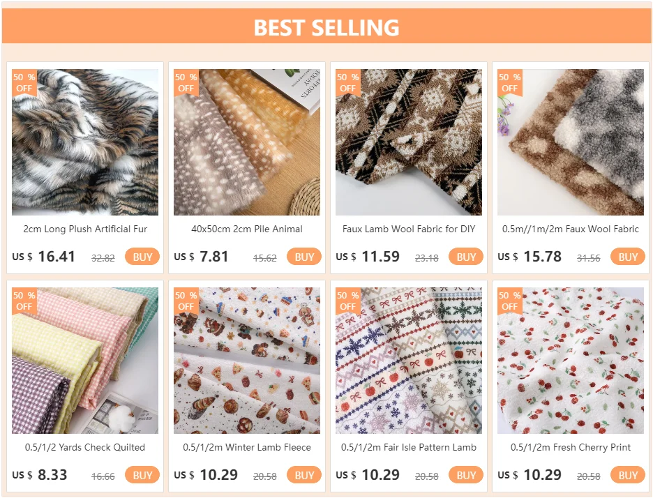 Xintianji Patchwork Cotton Fabric for DIY Crafts Projects