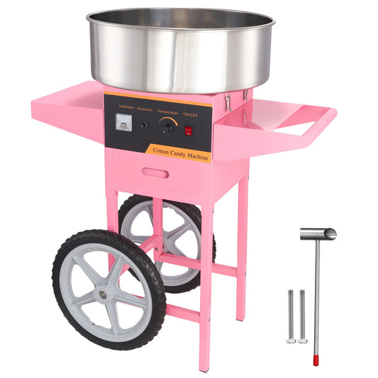 SucceBuy Cotton Candy Machine With Cart 1000W Commercial