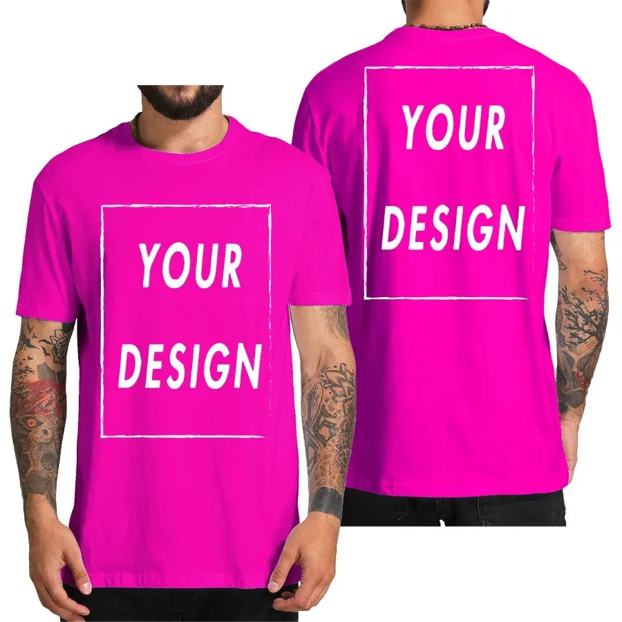 MAYMAOTP Custom Logo T Shirt For Men Front Back Casual