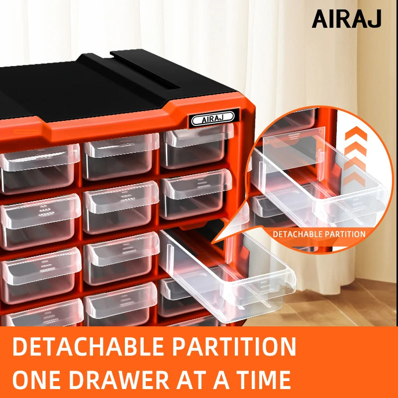 AIRAJ Clear Plastic Wall Mount Cabinet Drawer Organizer