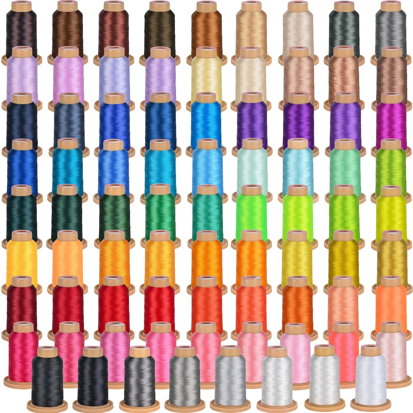 Richword Embroidery Threads Kit Assorted Polyester 80 Pcs