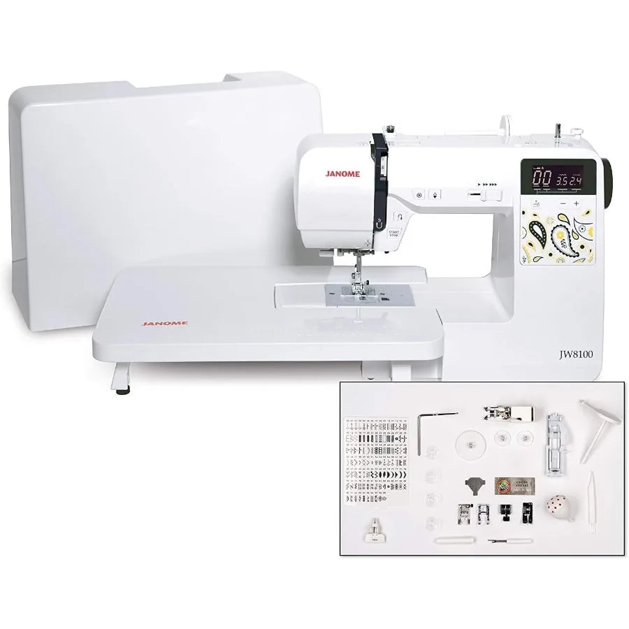 JW8100 Computerized Sewing Machine With 100 Stitches And 22 Accessories