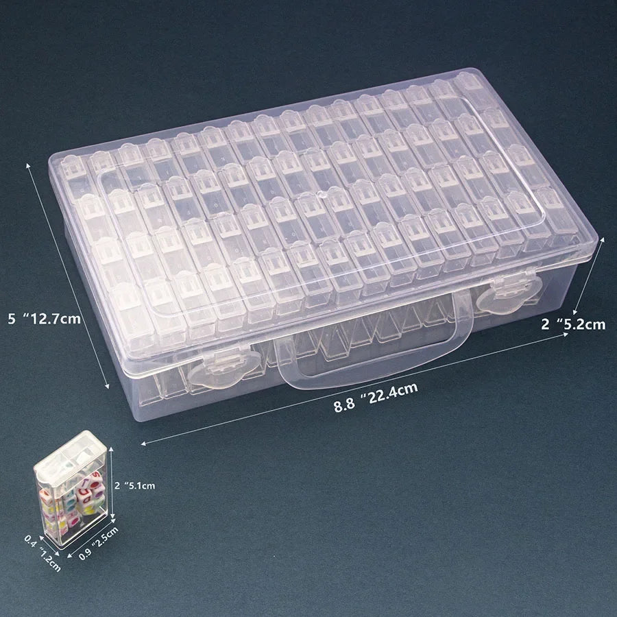 DIY Craft 64 Slots Organizer Box For Diamond Painting Beads