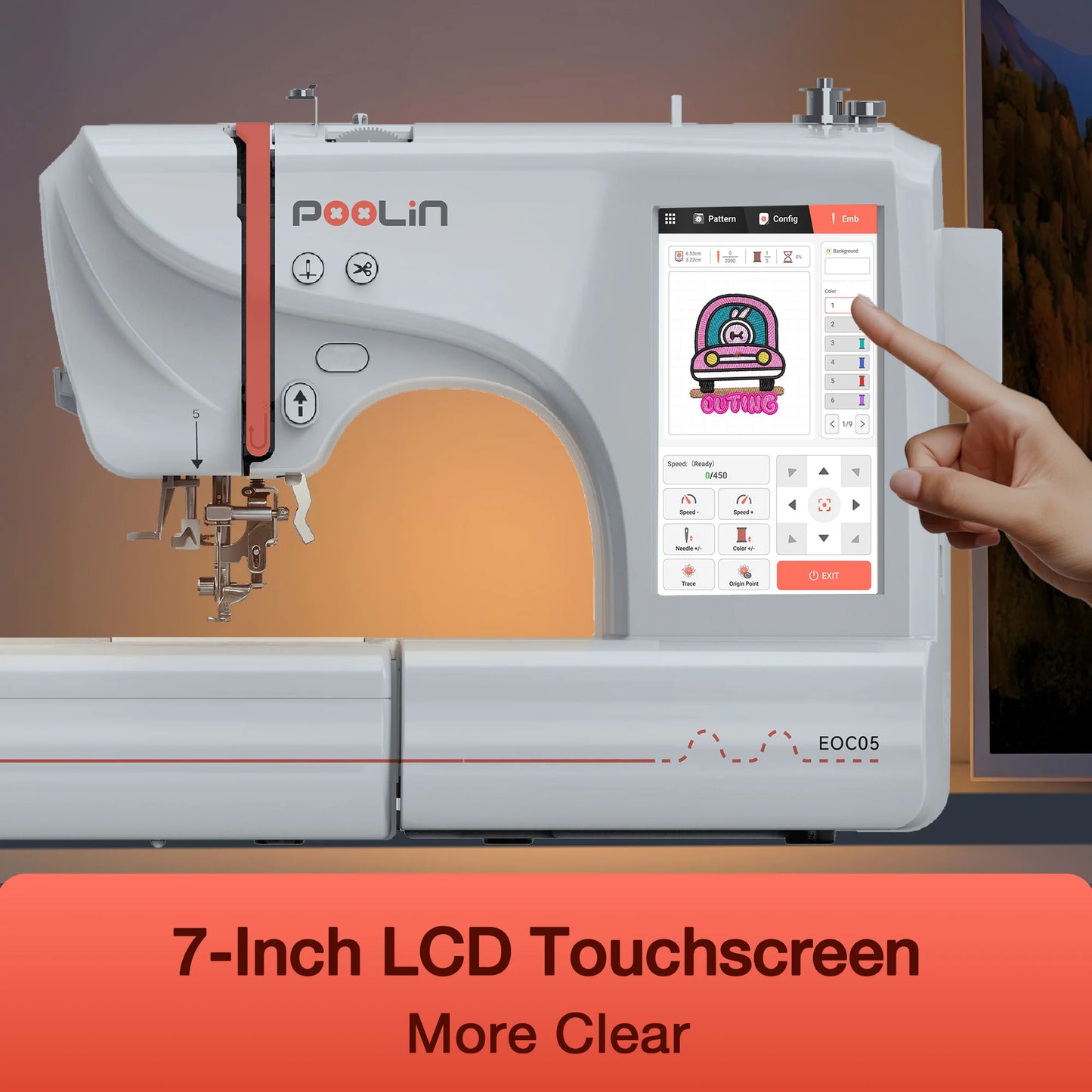 Poolin EOC05 Embroidery Machine Computerized Stabilizer