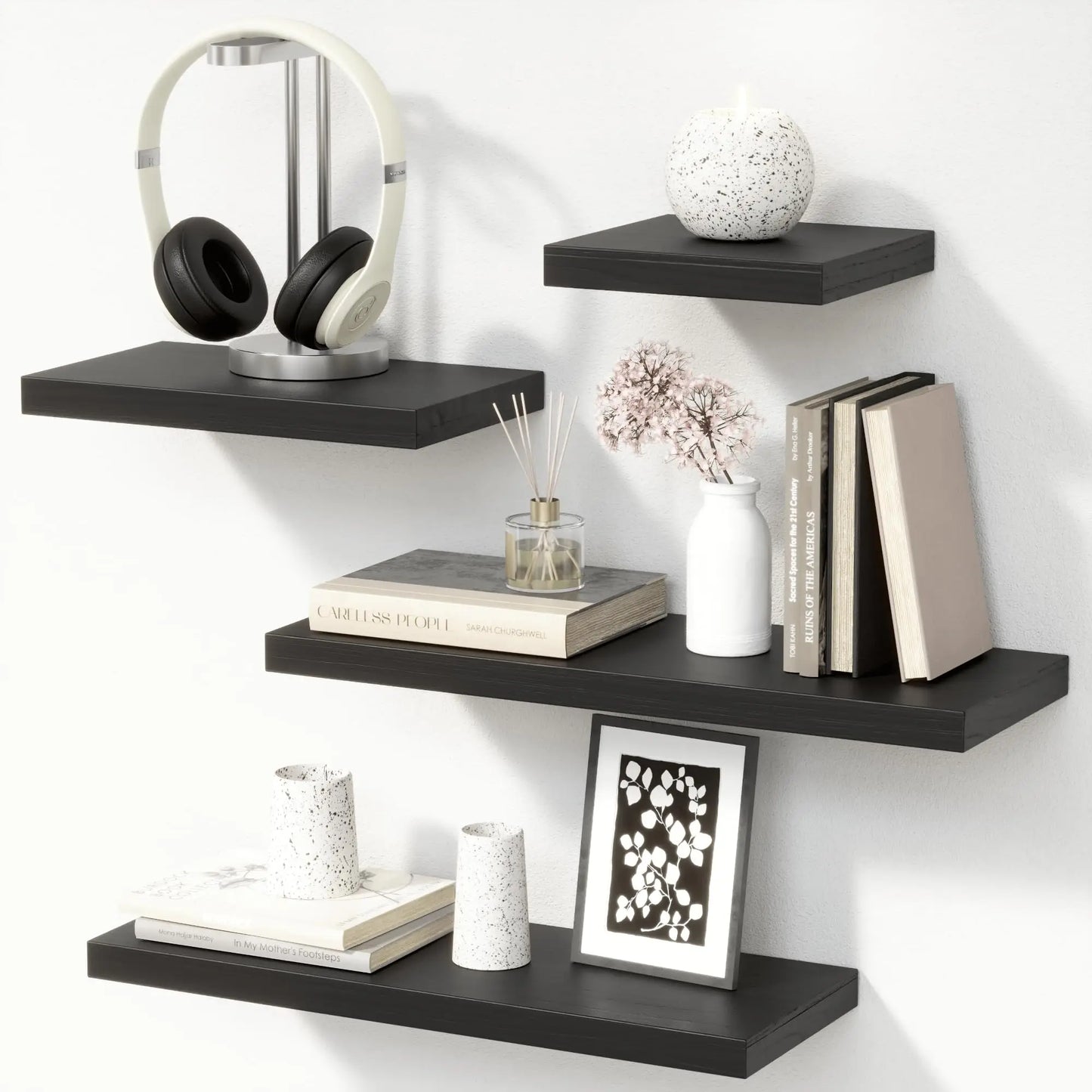 Richer House Rustic Floating Shelves With Invisible Bracket