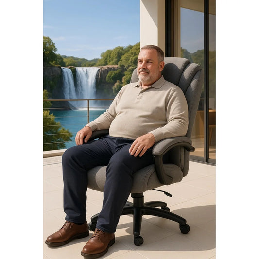 Chair High Back Cotton Fabric Office Chair Adjustable