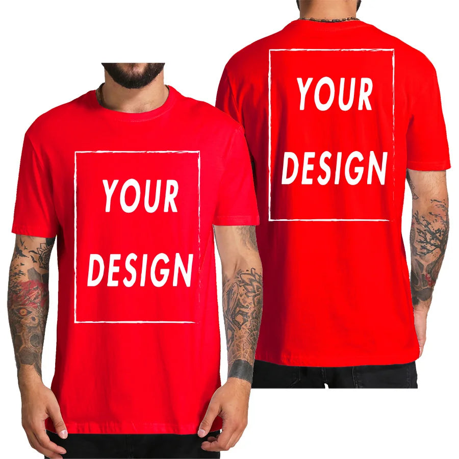 MAYMAOTP Custom Logo T Shirt For Men Front Back Casual