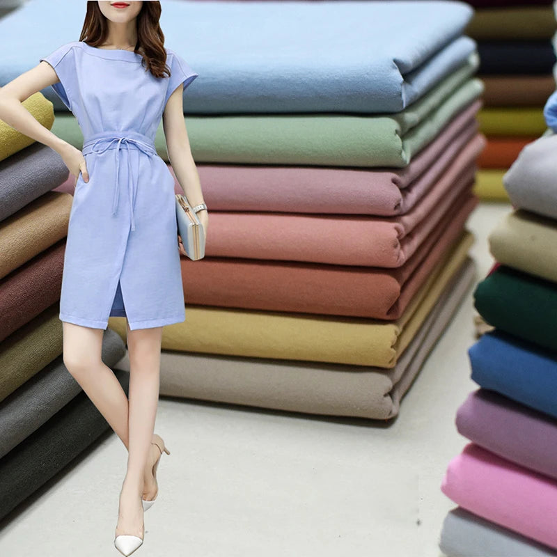 Plain Dyed Cotton Polyester Sateen Fabric For Sewing Projects