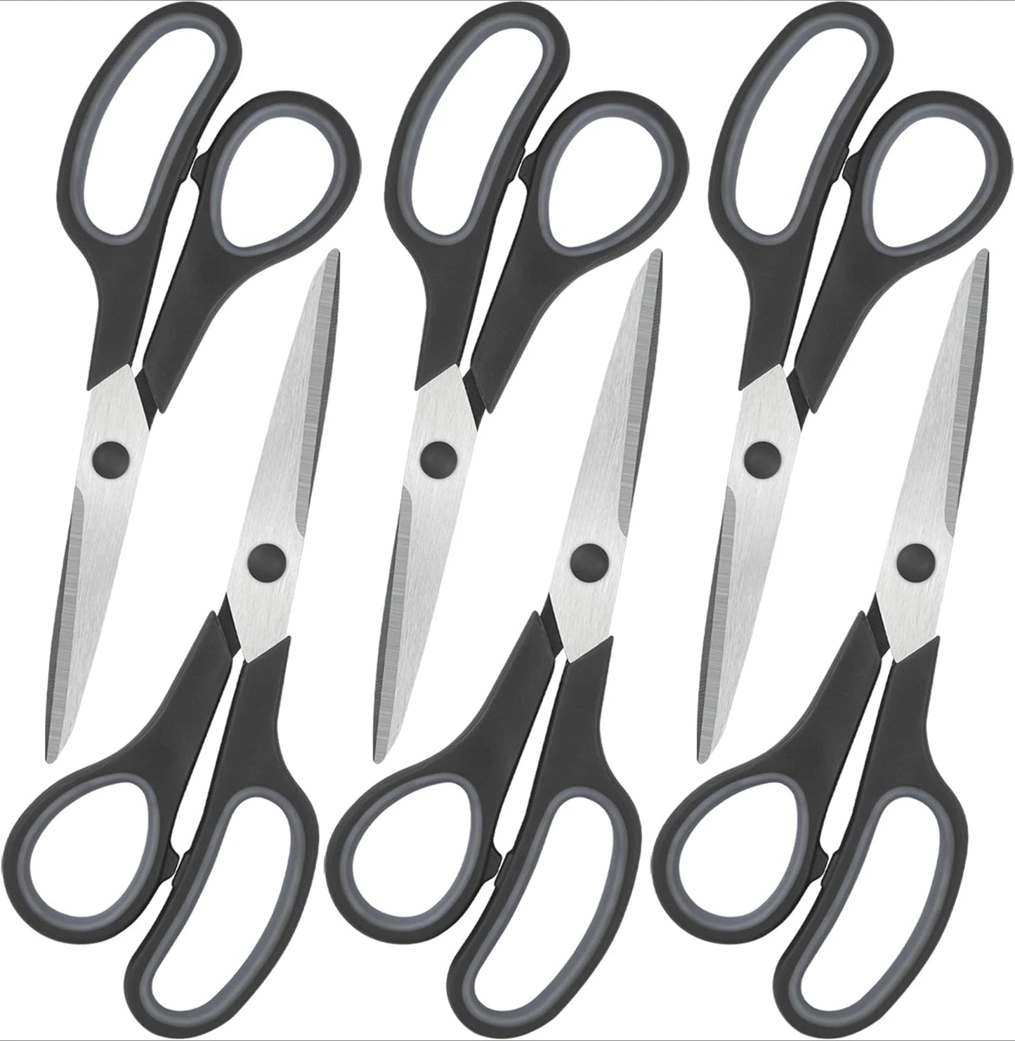 Hign-Concerned All Purpose Scissors 6 Pack Comfort Grip