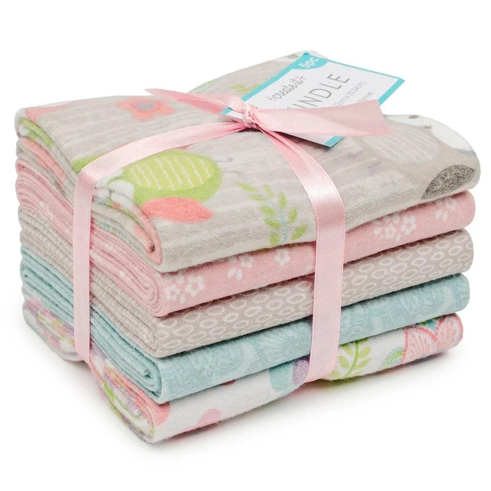 DUTRIEUX Owl Floral Flannel Precut Bundle For Quilting