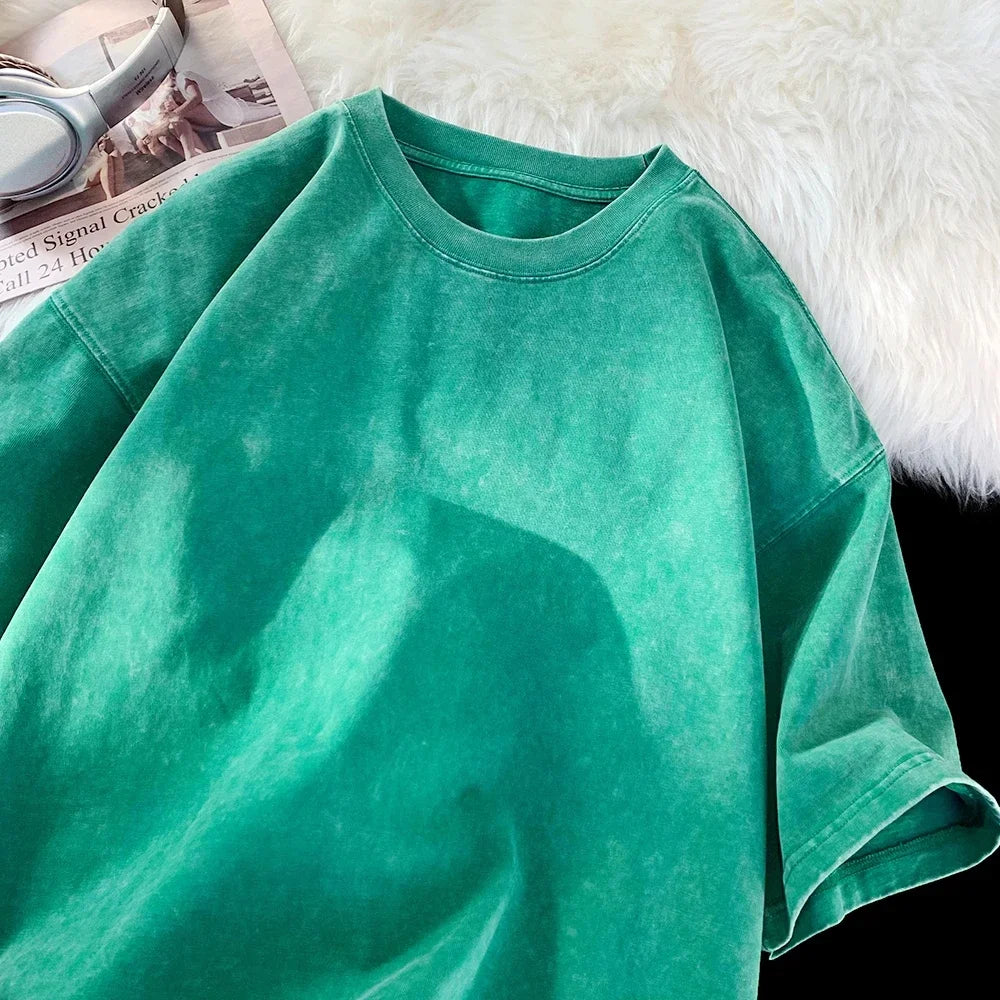 Pdmcms Distressed Retro Drop Shoulder Summer T Shirt