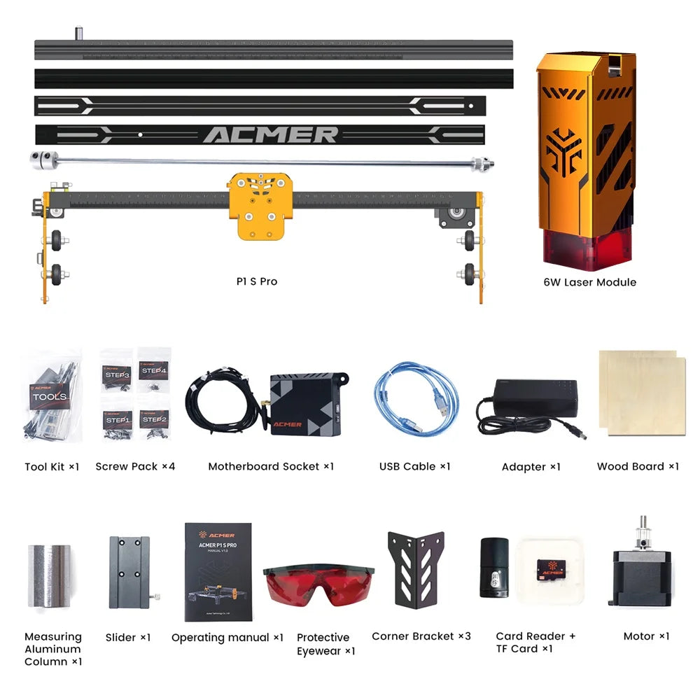 ACMER P1 S Pro Laser Engraver 445nm Engraving Machine