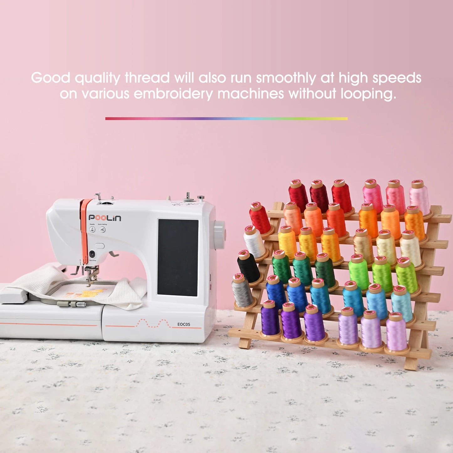 Richword Embroidery Threads Kit Assorted Polyester 80 Pcs
