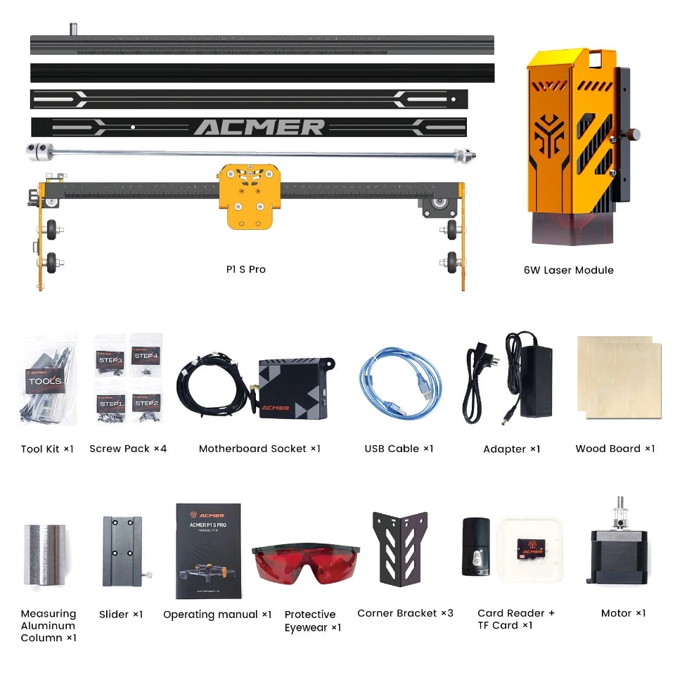 ACMER P1 S Pro Laser Engraver 445nm Engraving Machine