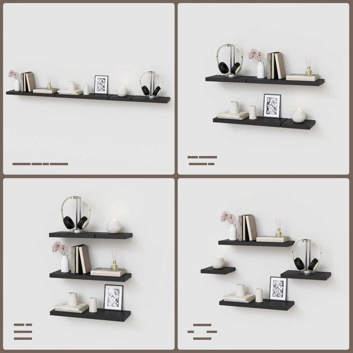 Richer House Rustic Floating Shelves With Invisible Bracket