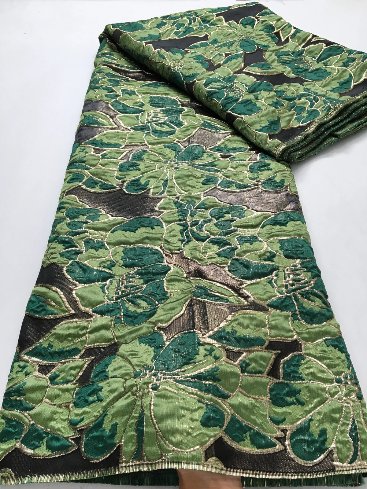 Kalume French Jacquard Lace Fabric Brocade Embroidery
