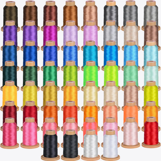 Richword Embroidery Thread Kit 60 Pcs Assorted Polyester