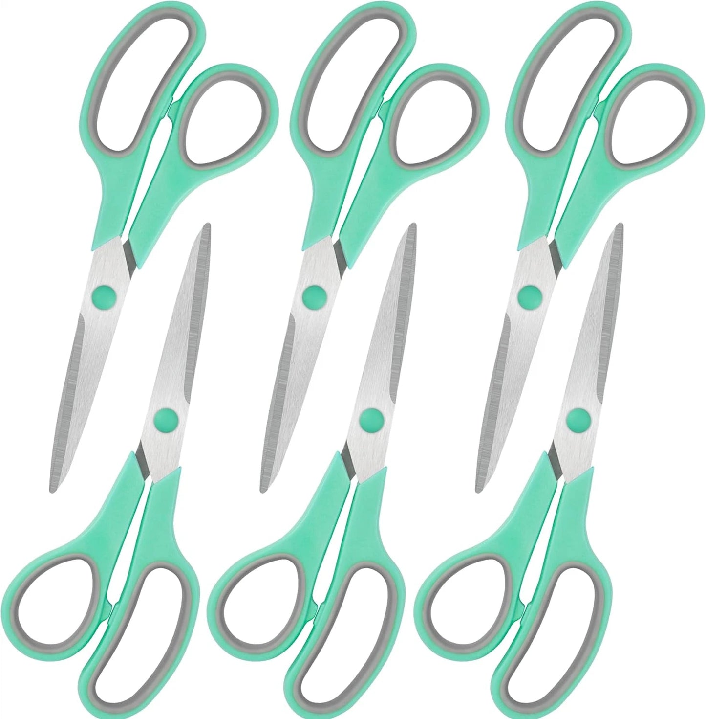 Hign-Concerned All Purpose Scissors 6 Pack Comfort Grip