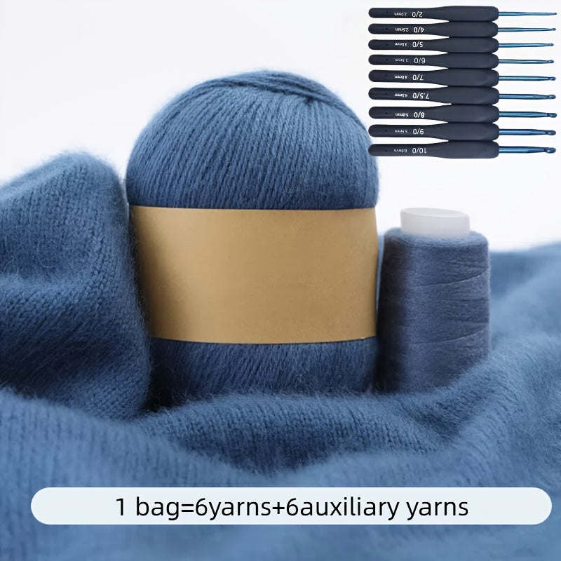 Crochet Wool Yarn Sets For DIY Projects 21 Skeins Pack