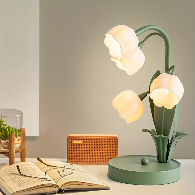INSART Five Bell Orchid Table Lamp For Home Decor Lighting