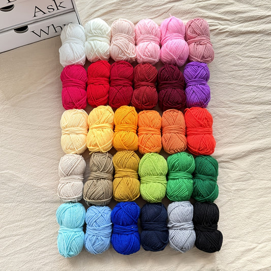 Acrylic Yarn Set For Crochet Projects 30 60 Pieces Craft