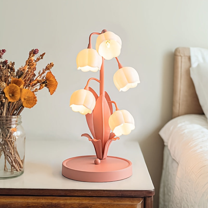 INSART Five Bell Orchid Table Lamp For Home Decor Lighting