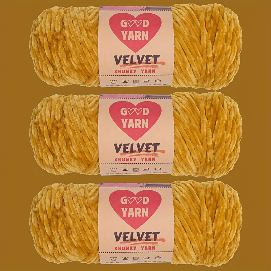 Chenille Velvet Yarn For Crochet And Knitting Projects Polyester