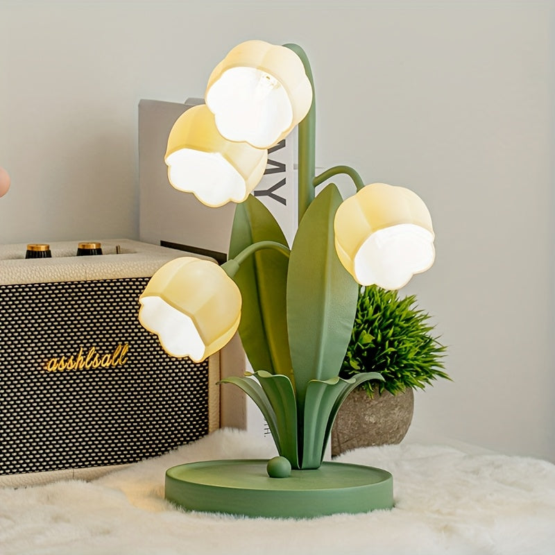 INSART Five Bell Orchid Table Lamp For Home Decor Lighting
