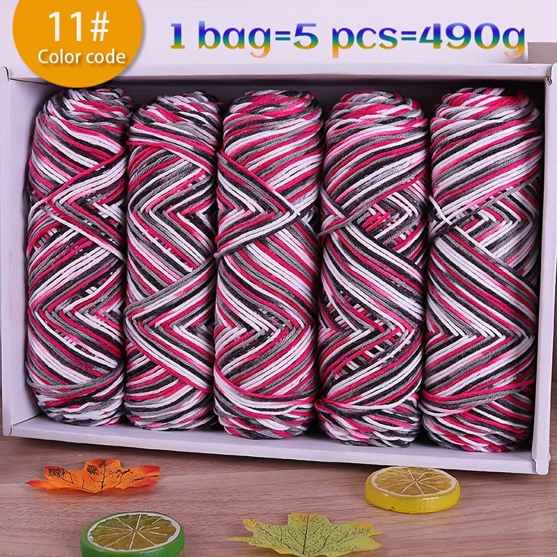 Jiuweidiaowang Multicolor Gradient Yarn Balls Craft Kit