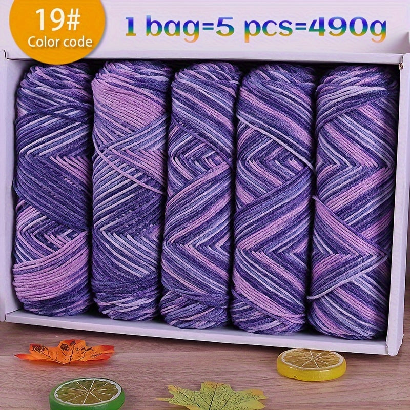 Jiuweidiaowang Multicolor Gradient Yarn Balls Craft Kit