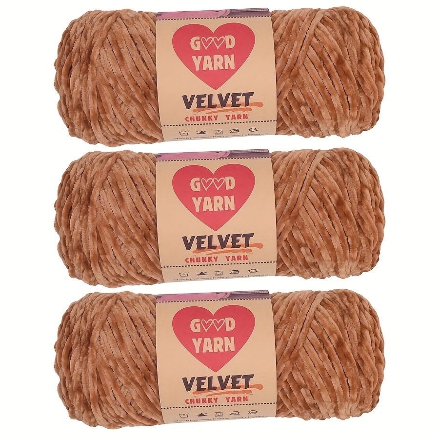 Chenille Velvet Yarn For Crochet And Knitting Projects Polyester