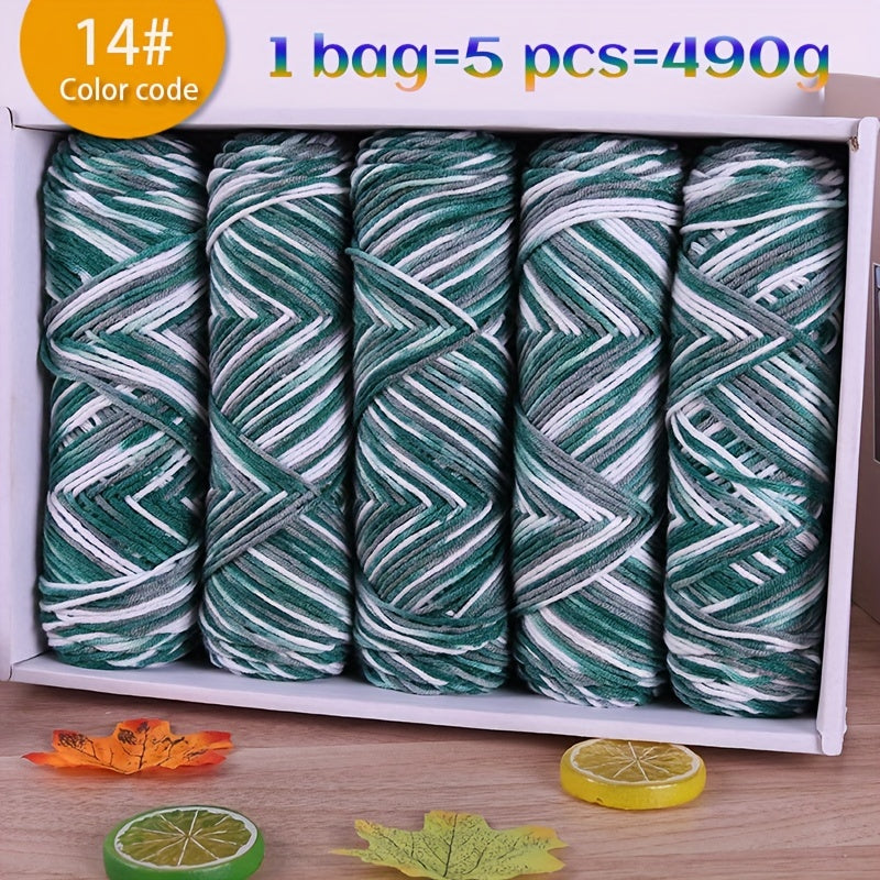 Jiuweidiaowang Multicolor Gradient Yarn Balls Craft Kit