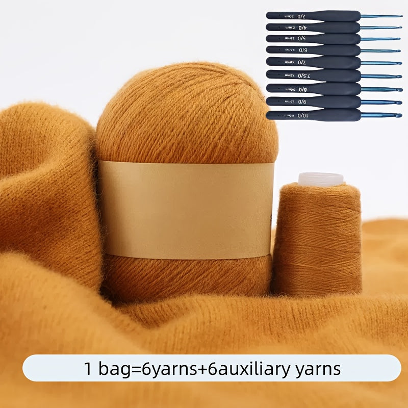Crochet Wool Yarn Sets For DIY Projects 21 Skeins Pack