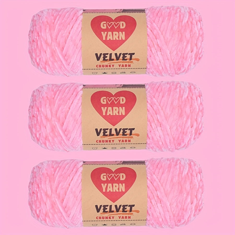 Chenille Velvet Yarn For Crochet And Knitting Projects Polyester