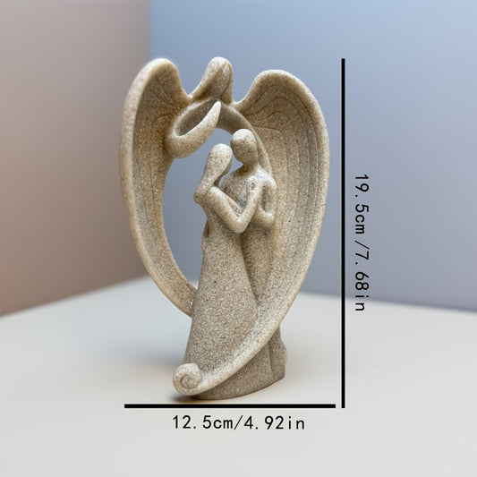 Intri Angel Wings Couple Tabletop Statue Romantic Resin Love Sculpture