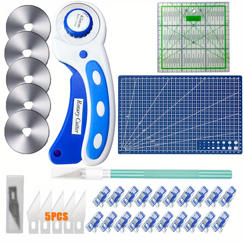 Rotary Cutter Kit For Sewing And Quilting Crafting Projects
