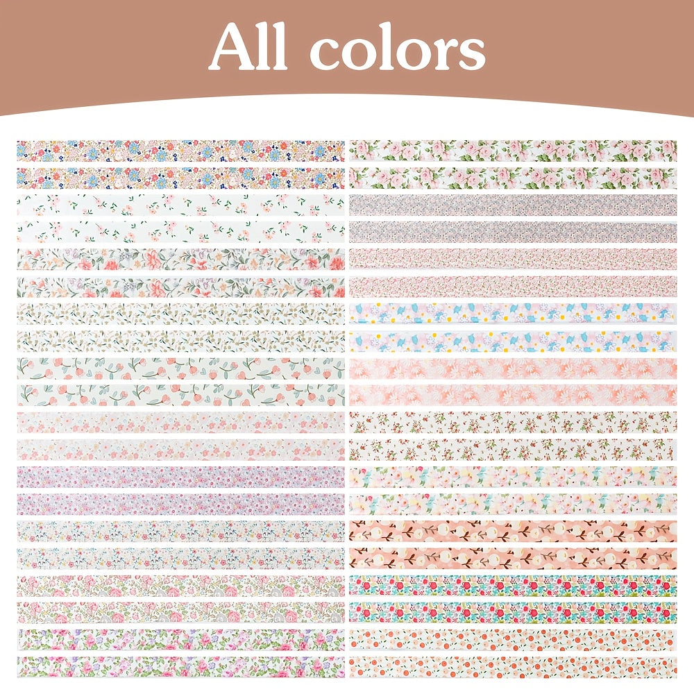 Cotton Jelly Roll Quilting Strips Flower Pattern 40Pcs